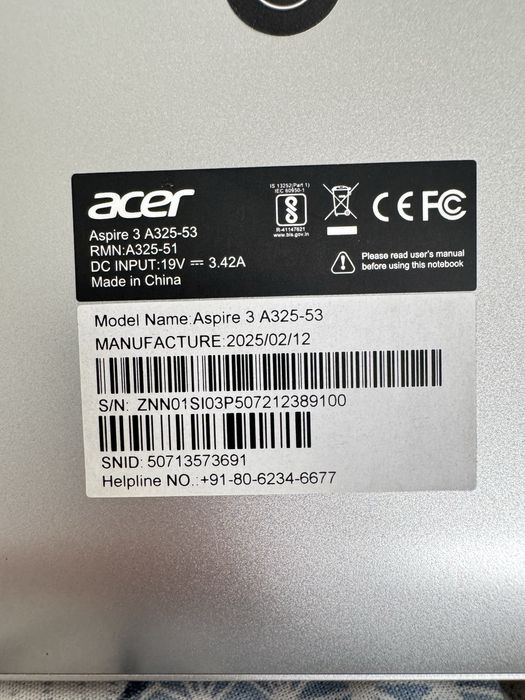 Acer Core i5, 16/512