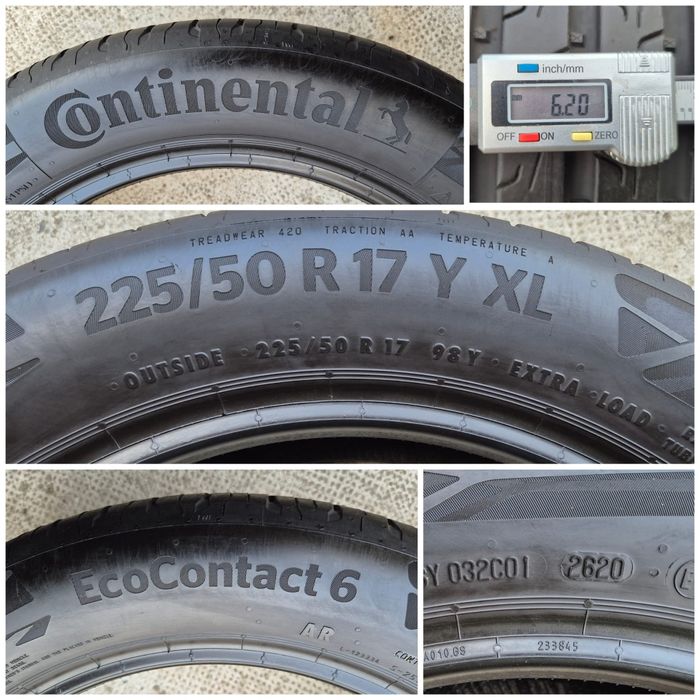 O bucată 225/50 R17 vară - una Continental