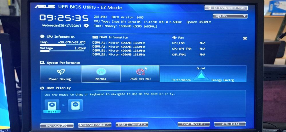 Комплект cpu i7 4770k/Asus z87 pro/16gb