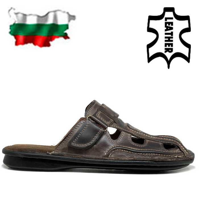 Мъжки чехли от ЕСТЕСТВЕНА кожа