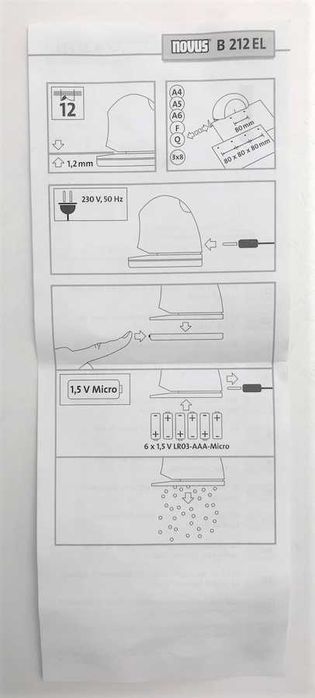 Електрически перфоратор NOVUS B 212 EL с два отвора