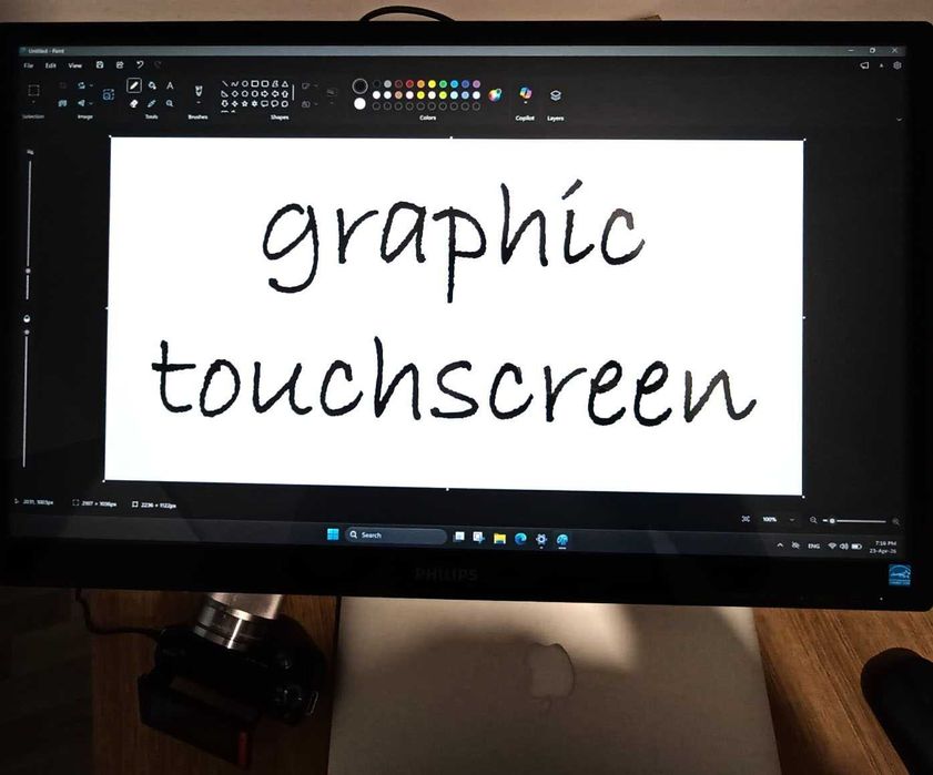 Monitor 23.8" TOUCHSCREEN (PEN/DEGET 10puncte) Philips IPS STARE PERFECTA, ZERO PIXELI AFECTATI, Full HD, HDMI/DP/USB Suport articulat Cutie originala