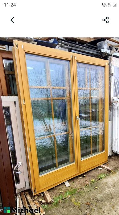 Usa terasa dubla,lemn,obloane,Austria(Martin 8190)