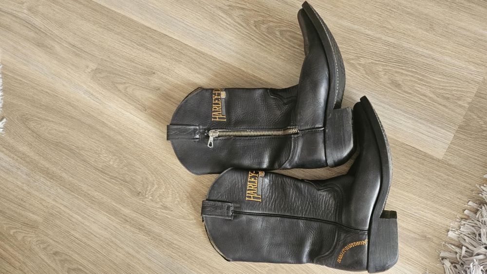 Каубойки мъжки ботуши от естествена кожа. Harley Davidson