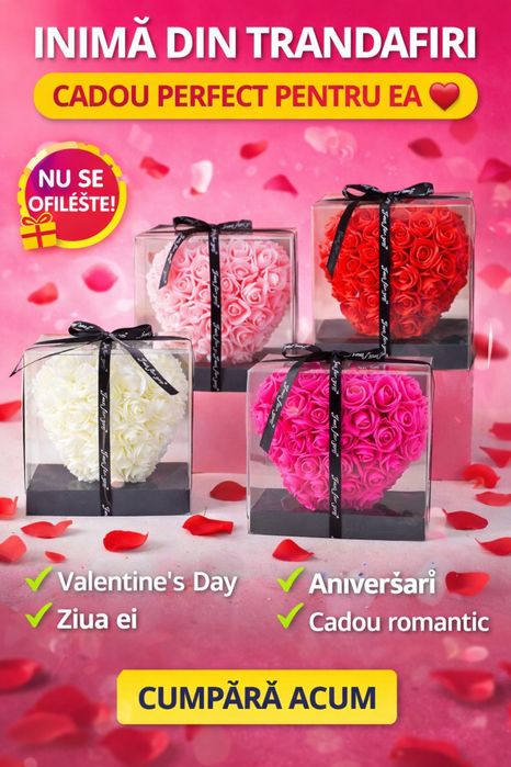 Inimă din trandafiri de spumă