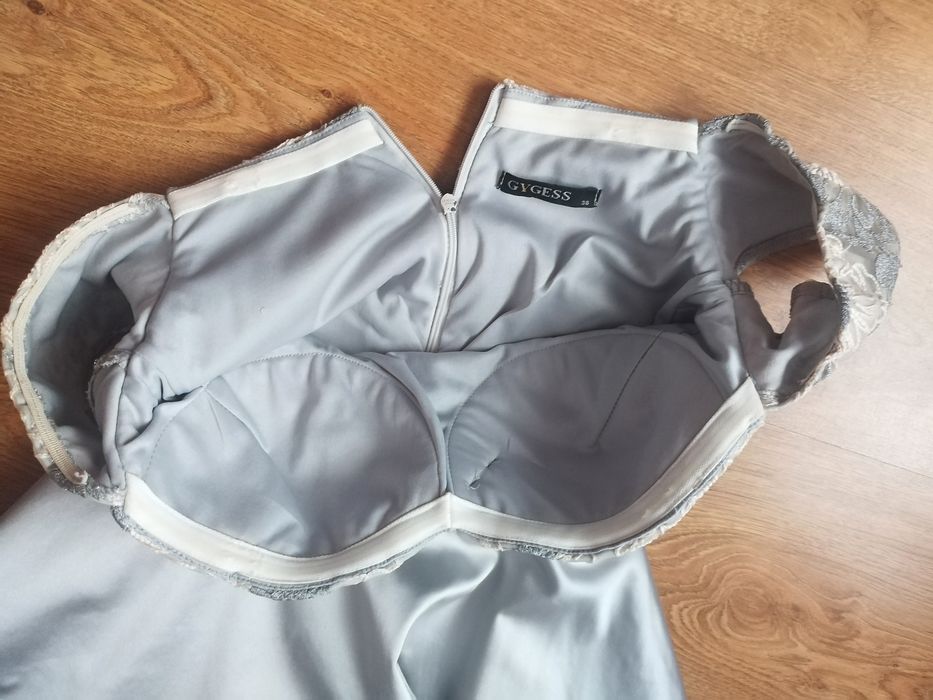 Rochie scurta argintie de evenimente