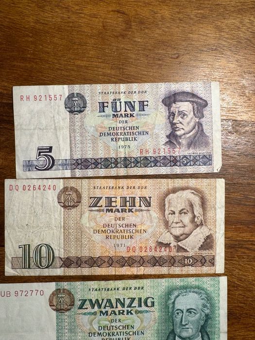 Set bancnote mărci DDR ( Germania)