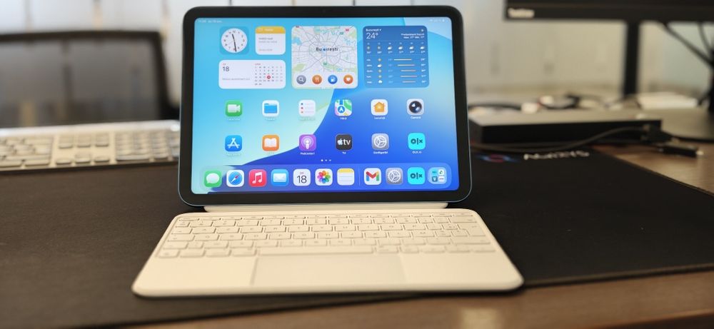 iPad 10 (Generația a 10-a) 64GB Blue + Apple Pencil USB-C + Tastatură Originală Apple