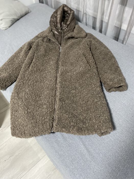 Модрно палто в актуален да сезона цвят кафяв