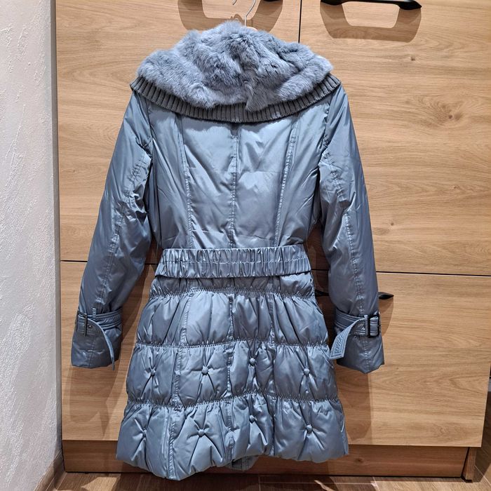 Зимно яке с яка от естествен косъм