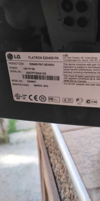 Mонитор LG FLATRON 20"