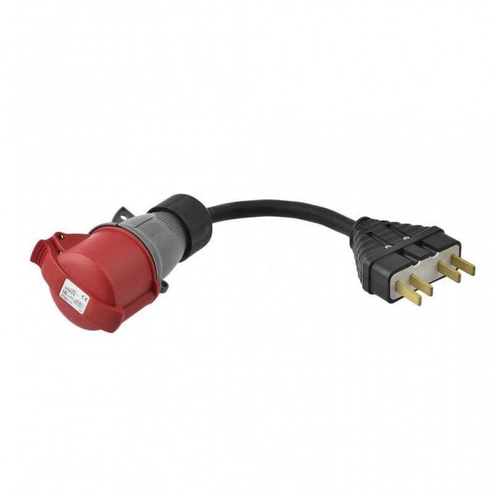 Адаптер за зареждане трифазен 25А щепсел (БДС) към трифазен 32Аконтакт