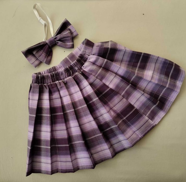 Комплект за момиче, плисирана пола, р.130-140