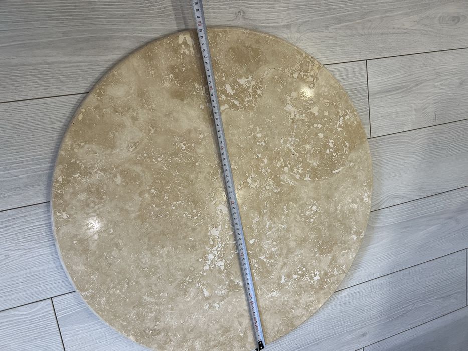 Кръгъл плот за маса от травертин