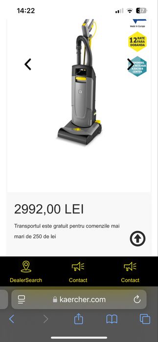 Aspirator vertical Kaercher CV30/1