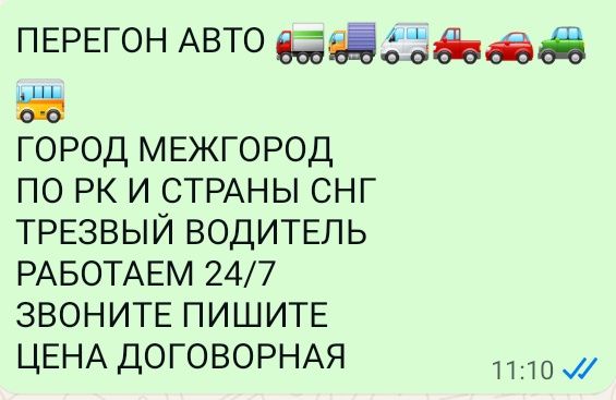 Перегон авто по Казахстану Трезвый водитель
