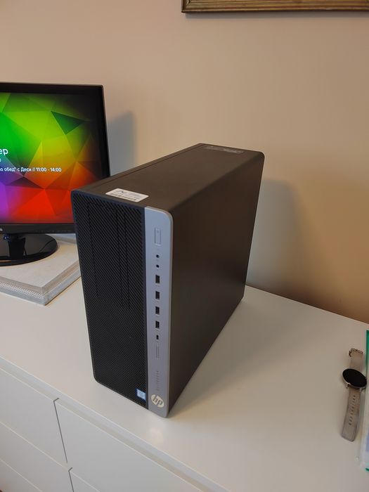 Геймърски компютър HP EliteDesk | i5-7500 | RX 6400 4GB | 16GB RAM | 500GB SSD