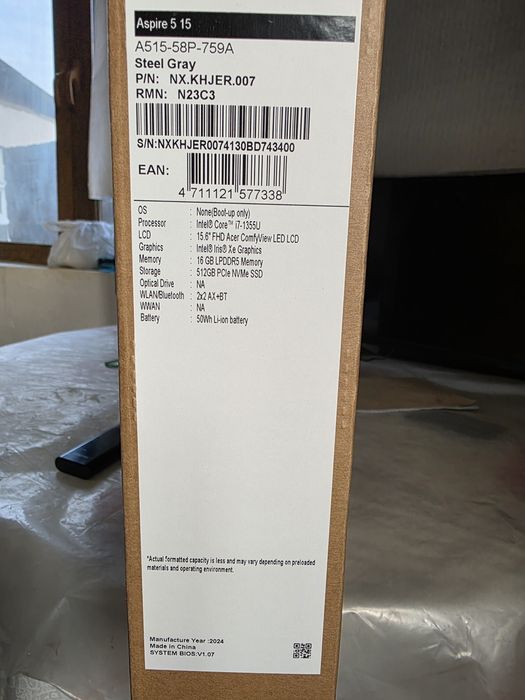 Ноутбук Acer Aspier 515 58p