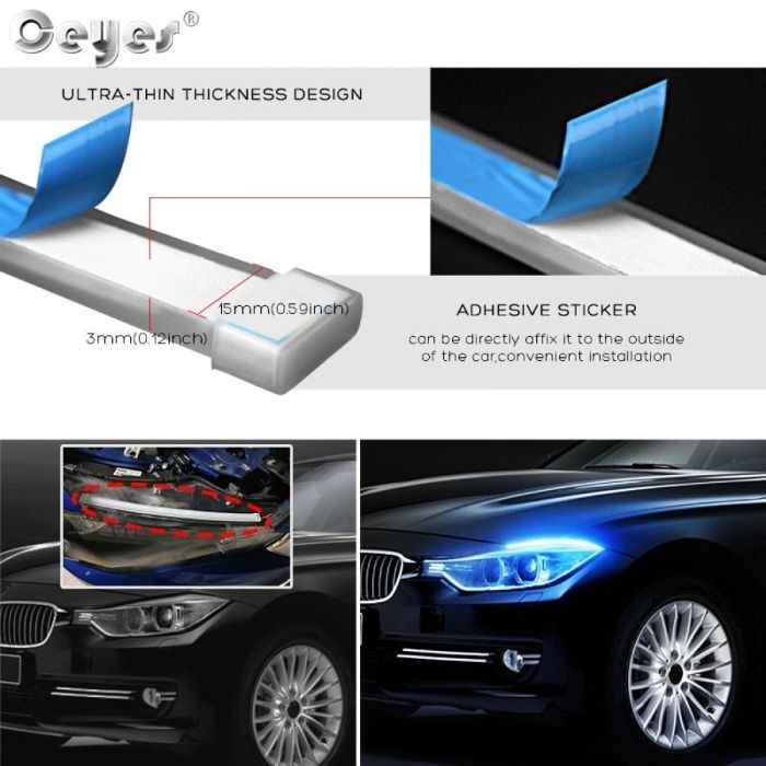 Лед Led диодни ленти за дневни светлини и мигач Тунинг ленти 60 см