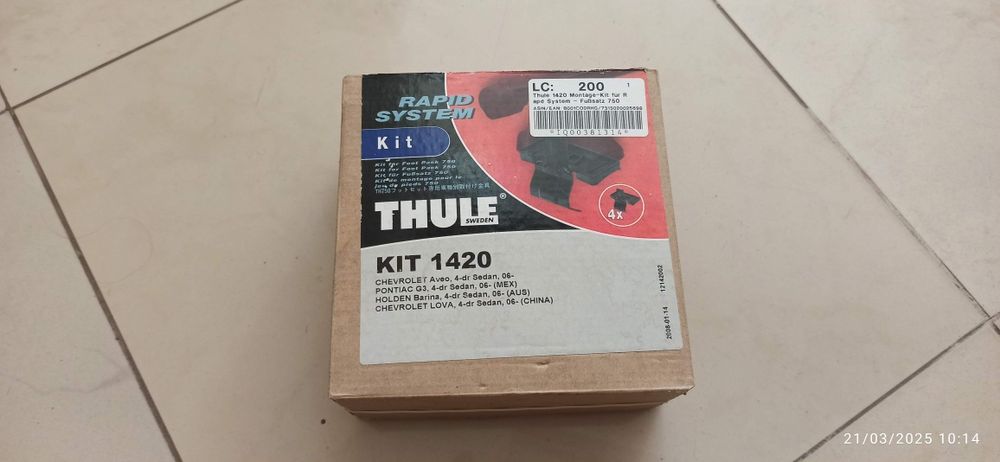 Thule kit 1420 комплект  за  напречни греди Chevrolet Aveo