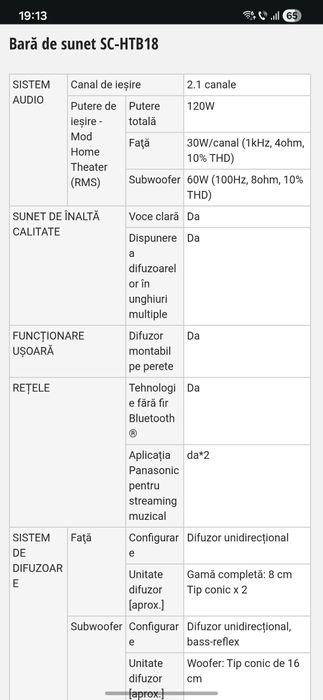 Soundbar (Boxa +suboofer)