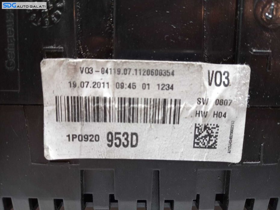 Ceas Ceasuri Cluster Instrumente Bord Seat Leon 1P 1.6 TDI 2006 - 2013 Cod 1P0920953D [M3859]