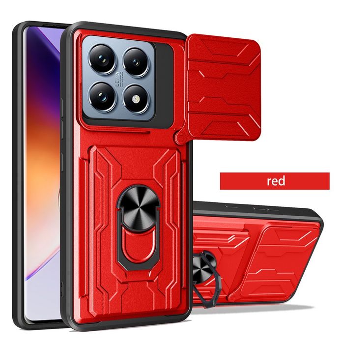 Xiaomi 14T / 14T Pro / RING CARD SLOT Удароустойчив кейс гръб с магнит