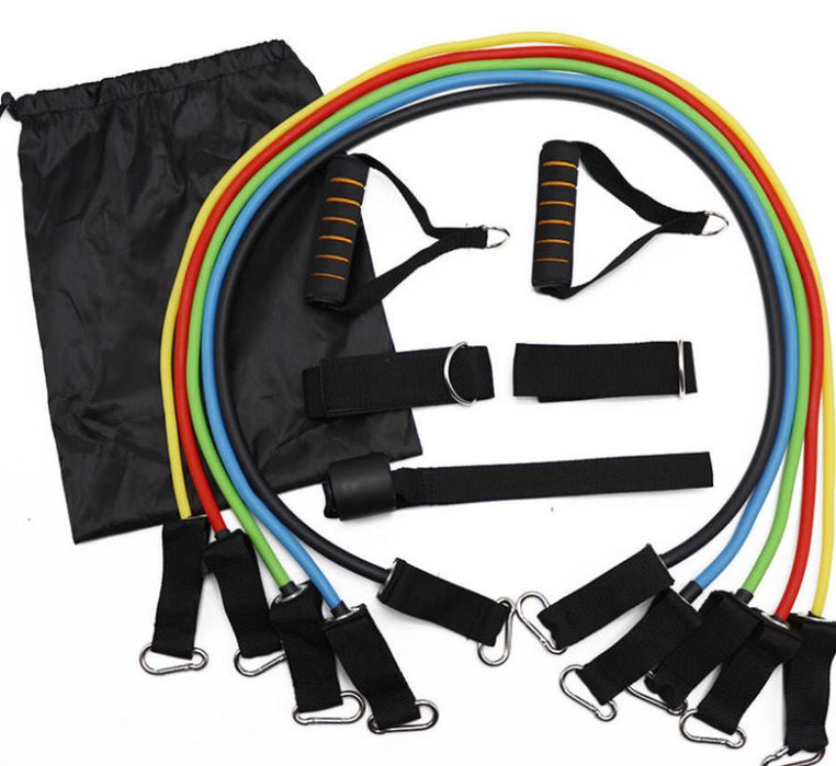 Ластици за Тренировка, Пълен комплект от 11 части - До 68 кг, TPE