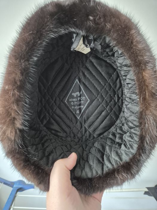 Норковая шапка мужская