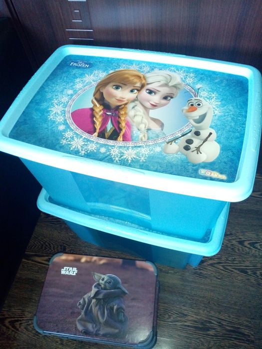 Големи кутии за съхранение FROZEN и STAR WARS/прозрачни кутии