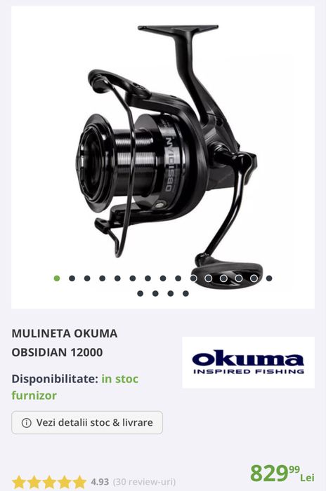 Mulinete Okuma Obsidian 12000