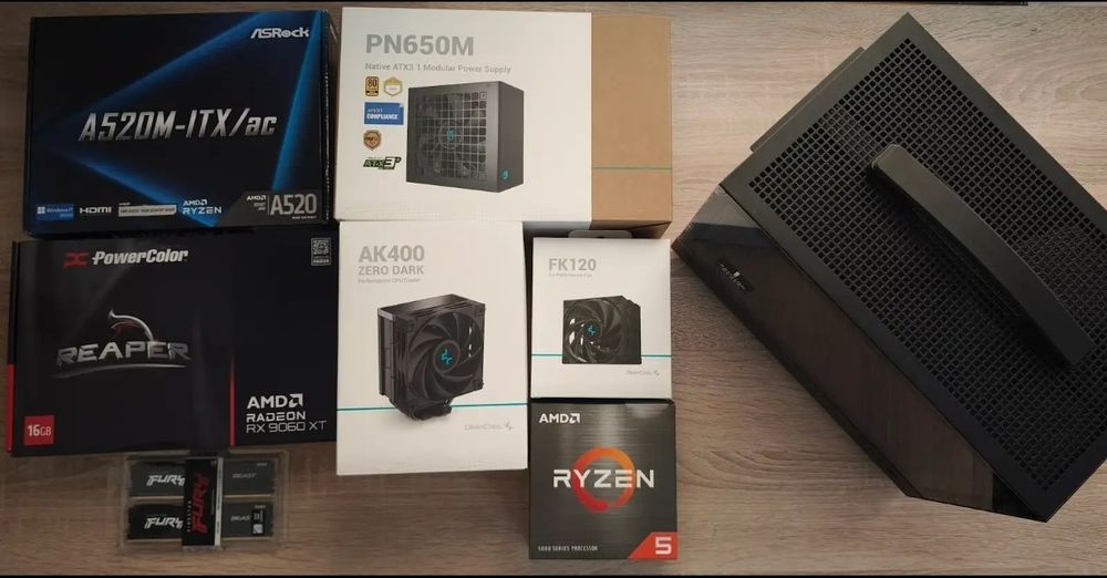 Mini-ITX Gaming PC като конзола | RX 9060 XT 16GB