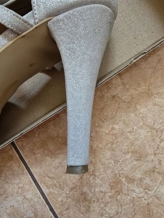 Pantofi toc 8 cm piele naturala 38