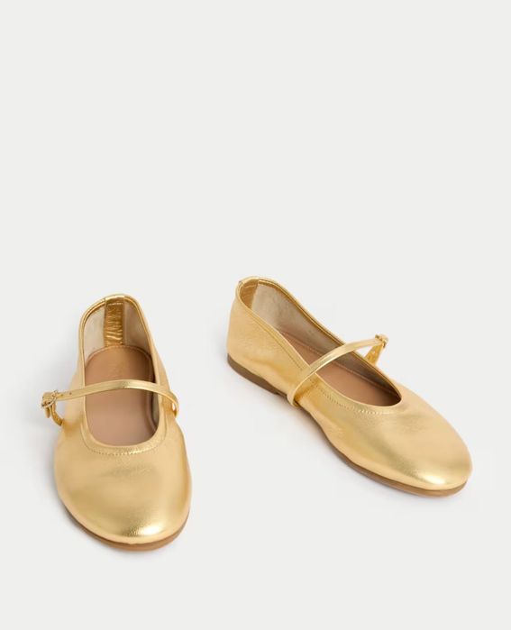 Балетки Zara Мягкие кожаные