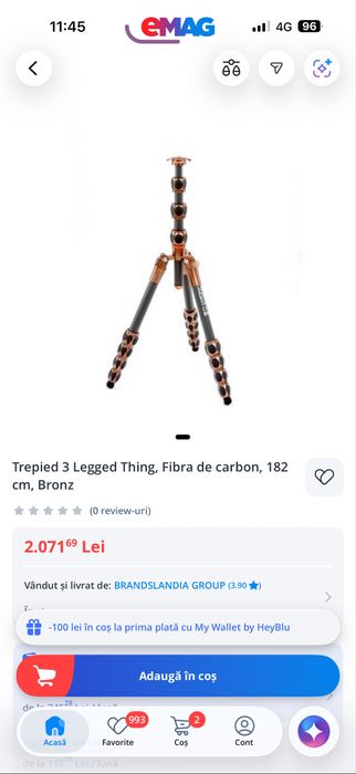 Trepied profesional carbon 3 Legged Thing Wiston/Albert