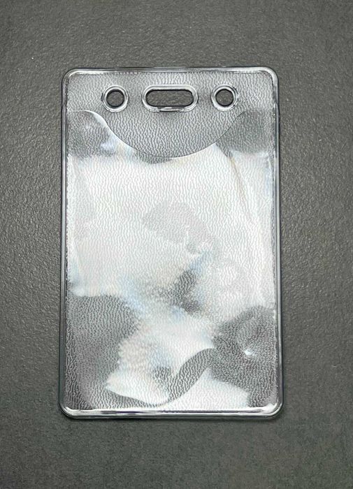Set 5 bucăți suport ecuson vertical - Plastic - Transparent
