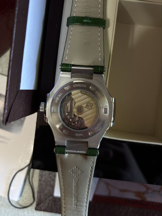 Луксозен мъжки часовник Patek Philippe – зелен циферблат