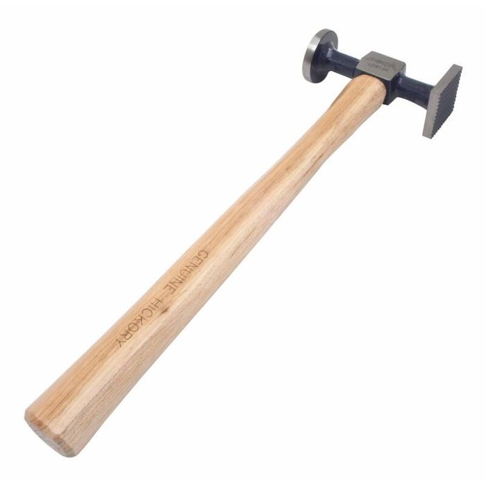 Ciocan pentru tinichigerie cu cap rotund, plat și cap patrat striat,