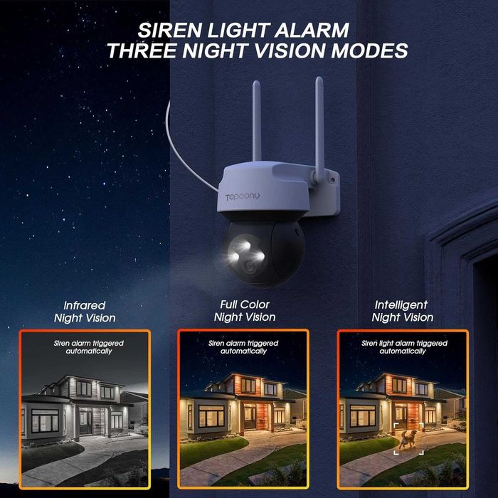 Topcony PTZ 2K 360° охранителна камера на открито