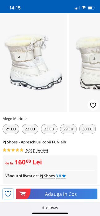 Cizme iarna / apreschi Fun copii, marimea 31-32