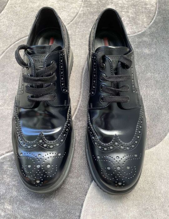 Кожени обувки Prada номер 46