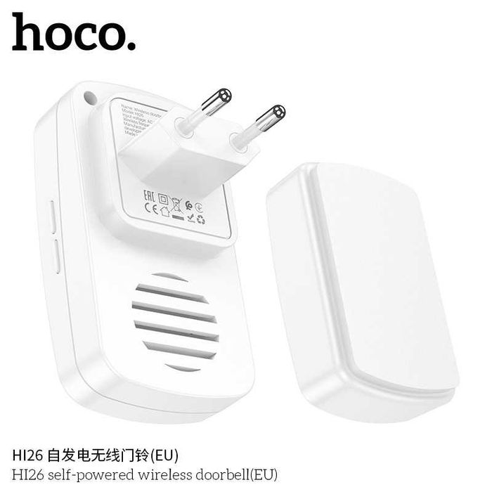Hoco HI26 Самогенерирующий беспроводной дверной звонок (евростандарт)