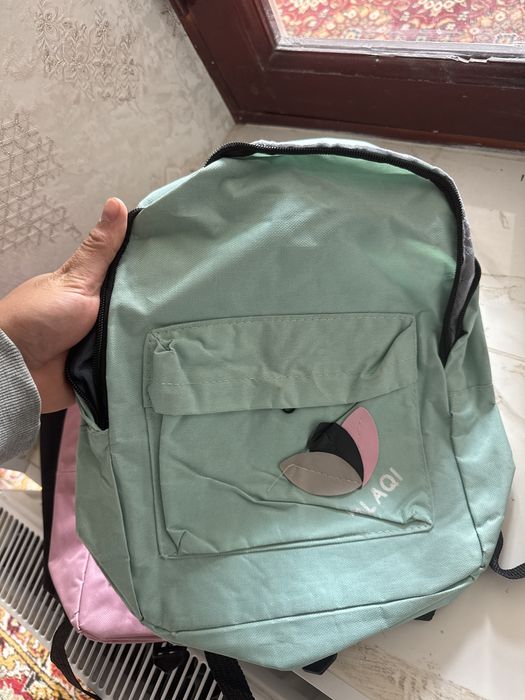 Янги коллекция рюкзаклар — мятный, қора, пушти. detskiy sumka, рюкзак