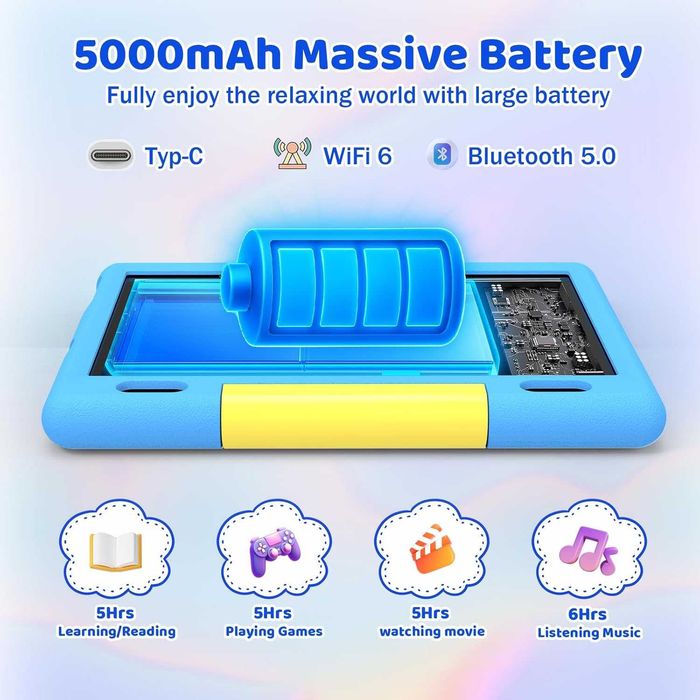 Tableta pentru copii 128GB  10 inch cu husa inclusa