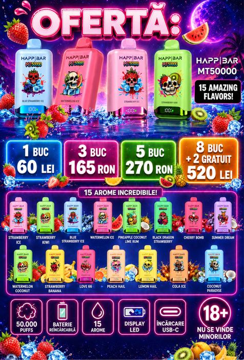 Vape HappBar 50k ( descriere )