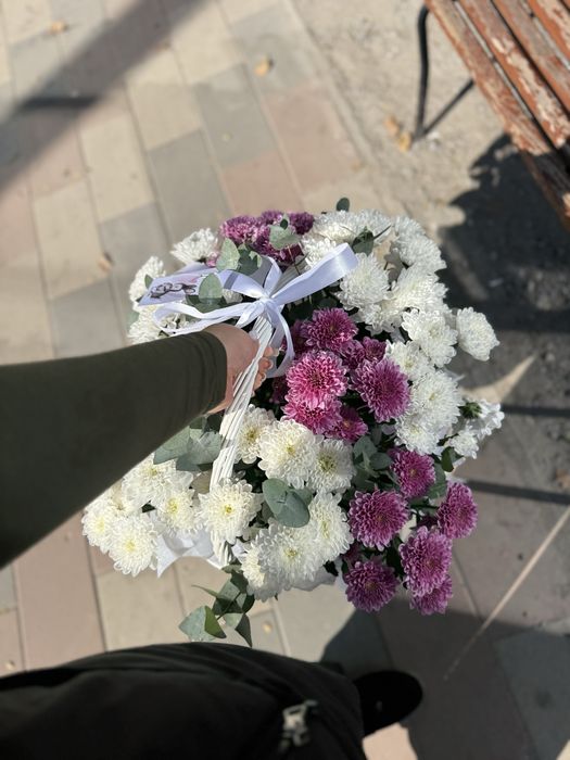 Большой букет из харизантем