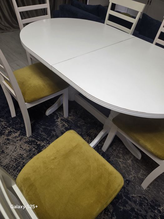 Masa living +set 6 scaune