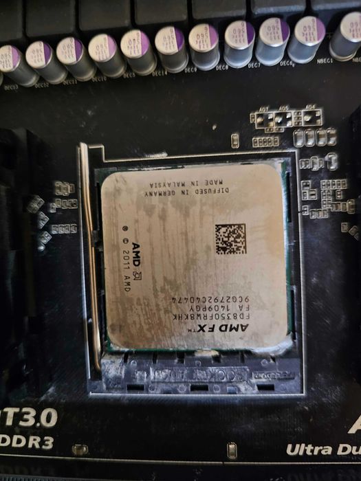 Kit AMD FX 8350X, placa de baza , cooler si shield , defect !