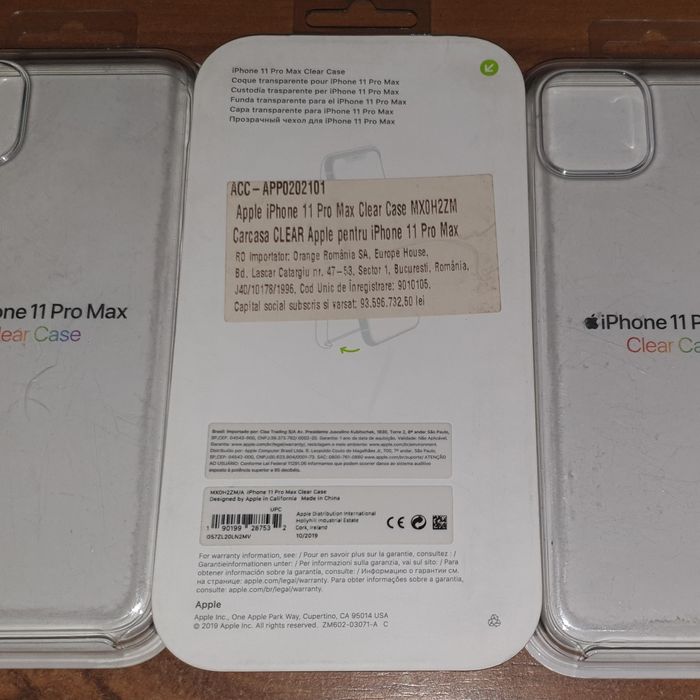 Husa transparenta originala Apple Clear Case iPhone 11 Pro Max
