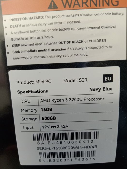 MiniPC Sigilat Beelink SER3 Ryzen 3 3200U - 16GB+500GB